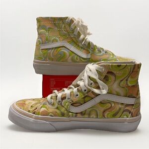 Vans Sk8-Hi Tapered Swirl Canvas Shoes Womens One Of A Kind Pair Sz 8 RN 721454